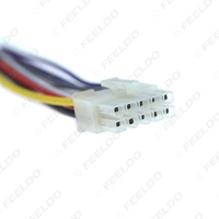 Konektor Kabel Universal Mobil Putih 10Pin Ke Adaptor Kabel Stereo Radio DVD Mobil