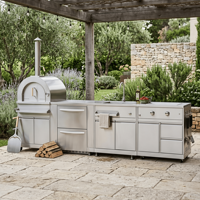 Évier multifonctionnel de charnière de robinet de cuisine d'extérieur en acier inoxydable personnalisé OEM/ODM pour centre commercial salle à manger patios modulaire d'extérieur