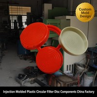 Griglia per Altoparlanti in Plastica ABS Stampata a Iniezione, Disco Filtrante Circolare Perforato con Texture ad Anello Concentrico, Fornitura OEM