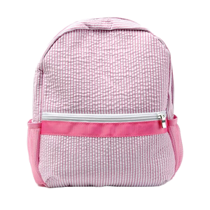 Sac de livre pour petits enfants écologique personnalisé <span class=keywords><strong>brodé</strong></span> de marque Seersucker sac à dos scolaire léger pour enfants d'âge préscolaire - Product Image 5