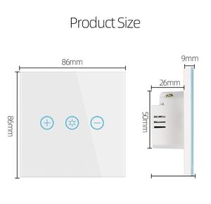 SIXWGH Factory Direct Smart OLED Touch Bar Dimmer Switch CE/FCC/RoHS Certificado para UK/US Hotel/Office Lighting OEM/ODM 10A 240V - Product Image 3