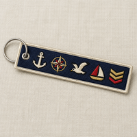 Porte-clés personnalisé avec logo brodé, patch tissé, couleur personnalisée, écologique, fabrication directe pour cadeaux promotionnels d'entreprise