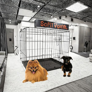 Cage pliante pliante pour chien, 24 pouces, motif solide, cage noire pour chien, cage pliante en métal - Product Image 3