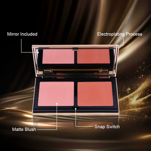 Custom Logo Silky Soft Texture Face <strong>Blushes</strong> Dual Color Vegan Natural <strong>Matte</strong> <strong>Blush</strong> Palette - Product Image 2