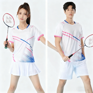 Custom Printed Sublimation <b>Badminton</b> Jersey Short Sleeve Unisex Breathable Quick Dry Skin-Friendly Premium Comfortable Sports - Product Image 1