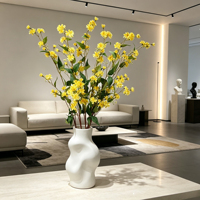 Promotion : Tiges de fleurs artificielles en soie, saules et marguerites, pour décoration intérieure de table – Excellent rapport qualité-prix