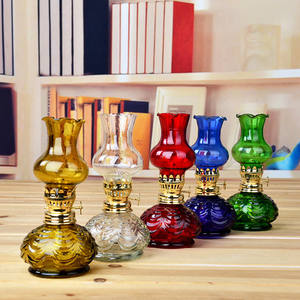 <span class=keywords><strong>Lampe</strong></span> à huile avec mèches pour la décoration intérieure <span class=keywords><strong>lampe</strong></span> à huile rouge vert bleu keronese vente en gros douane vide pot rond bouteille en <span class=keywords><strong>verre</strong></span> <span class=keywords><strong>lampe</strong></span> à huile de table - Product Image 5