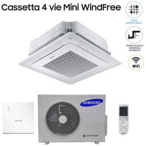Climatizzatore Condizionatore Samsung Mini Cassetta 4 Vie Windfree 12000 btu AC035NNNDKH Wi-Fi R-410 En option avec Telecomando Wi - Product Image 3