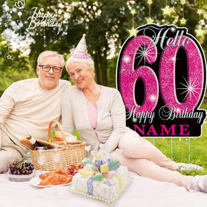 Decorazioni Personalizzate per Feste di Compleanno da 13 a 90 Anni, Insegna da <span class=keywords><strong>Giardino</strong></span> Impermeabile per Esterni - Product Image 6