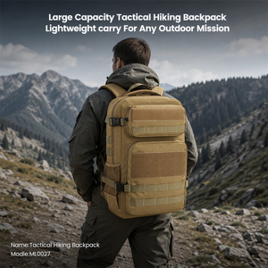 Sac à dos de voyage tactique LUPU, sac à dos de transport avec sangle de bagage, boucle de compression, poche latérale en maille pour les voyages en plein air - Product Image 4