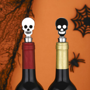 Halloween <b>Skull</b> Wine Bottle Stopper And Opener Set Food Grade Zinc Alloy Wine Accessories For Party <b>Decor</b> - Product Image 3