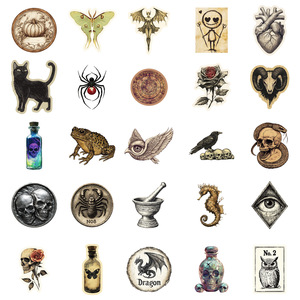 50 pezzi adesivi tema farmacista e strega adesivo decorativo Skateboard adesivi impermeabili per bambini - Product Image 6