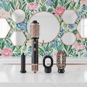 ไดร์เป่าผมความเร็วสูง 1000W เครื่องหนีบผม เครื่องม้วนผม แปรงลมร้อนประจุลบ เครื่องจัดแต่งทรงผม หัวเป่าลมแบบรวม 5-in-1 ใช้ได้ทั้งในโรงแรมและนอกสถานที่ - Product Image 2