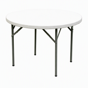 Otros muebles de exterior Mesa plegable redonda de plástico moldeado por soplado - Mesa plegable de plástico multiusos - Product Image 1