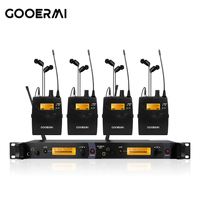 Système de monitoring intra-auriculaire sans fil EM4 UHF avec 4 récepteurs IEM pour musiciens de scène, performances de groupe, spectacles en direct, studio d'enregistrement