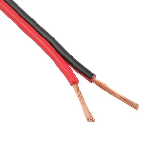 厂家热卖定制2芯红黑平行线办公室柔性电线扁平扬声器电缆