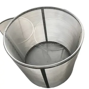 customize stainless steel 304 316 metal wire mesh filter basket /Fried filter cartridges