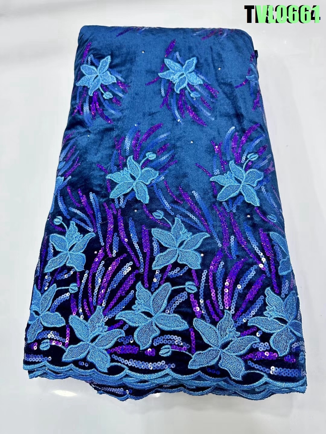 China Wholesale Velvet Lace Fabric African French Lace With Velvet