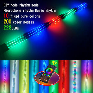 3FT LED Whip Lights pour UTV RGB Chasing Dancing Light Remote Control APP 600 Color Mode Combinaisons UTV ATV Truck <span class=keywords><strong>Dune</strong></span> Buggy - Product Image 2