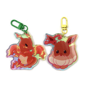 Llavero acrílico de moda con logotipo personalizado, abalorios epoxi con fondo translúcido - Product Image 4