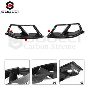 Toma de Aire de Fibra de Carbono Estilo MP para BMW G80 <span class=keywords><strong>M3</strong></span> G82 G83 M4 2021+ Juego de Rejillas de Ventilación Inferiores para Parachoques Delantero - Product Image 2