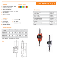 Pèse-grue numérique LCD en acier inoxydable avec crochet et manille, 30 kg, résistant à la corrosion, OEM pour l'alimentation/pêche