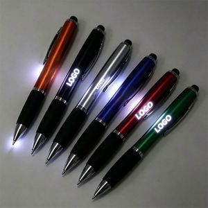 Chinese Factory Led Light up <b>Pens</b> <b>Multiple</b> <b>Colors</b> Soft Touch Custom logo Promotion Gift Ballpoint <b>Pen</b> - Product Image 1