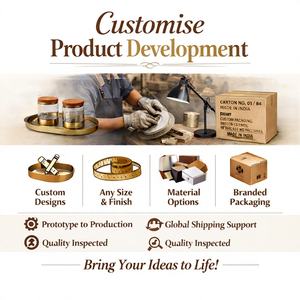 Cesta Decorativa Redonda de Metal Plateado Personalizable con Asa - Product Image 1