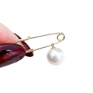 Broche en or 14 carats plaqué or avec accessoires en perles DIY, 8 à 12 perles, pendentif avec support vide, processus de moulage en or, broches tendance - Product Image 5