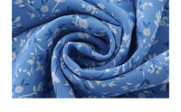 Vente en gros de robes à imprimé personnalisé en mousseline de soie smockées à manches courtes bouffantes à motif floral grande taille robes à la mode 2024 pour femmes
