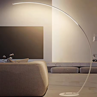 Noir Métal Arc Debout Lumière Canapé Coin Simple Moderne Oem Led Salon Pêche Lampadaires