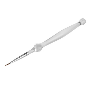 Pinceau liner pour nail art en nylon avec manche en acrylique transparent, pointe très fine à ferrule sertie, pour peinture au gel - Product Image 2