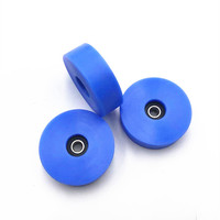 Roues en nylon bleu Delrin Poulie à rouleaux en nylon plastique Poulie à entraînement plat Roues à rouleaux pour portes et fenêtres