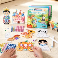 Autocollants en bois de Marseille pour enfants Princess Zhi, miroir, DIY, faits à la main, autocollants colorés pour enfants de 5 à 7 ans