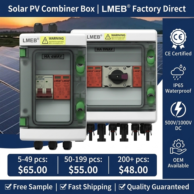 500V/1000V MCB SPD Solar Distribution Box DC PV Combiner with Lightning Protection Power Distribution Equipment