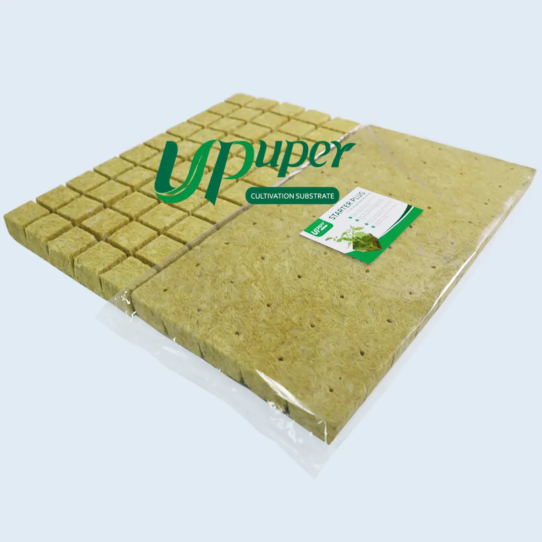 UPuper工場価格と高品質屋内植物栽培水耕ブロック成長ロックウールクローンキューブシート