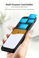 Portefeuille intelligent adhésif personnalisé pour téléphone portable, en silicone, avec logo, pour cartes de crédit, pochette, étui, poche