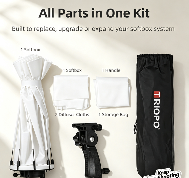 TRIOPO KX Series 65cm Octagon Umbrella Softbox Photography Studio Accessories for Godox AD200 V1 Speedlite Flash Light