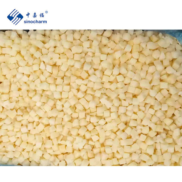 Sinocharm HALAL OEM Factory IQF Fresh Apple Cut 10mm Factory Price 10kg Bulk Sweet Diced Frozen Apple for Apple Pie