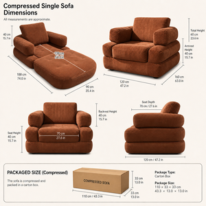 Sofá Cama Individual <span class=keywords><strong>de</strong></span> Tela <span class=keywords><strong>de</strong></span> Compresión <span class=keywords><strong>de</strong></span> Lujo, Plegable, Moderno, Sofá Cama Modular Comprimido para Sala <span class=keywords><strong>de</strong></span> Estar en <span class=keywords><strong>Venta</strong></span> - Product Image 6