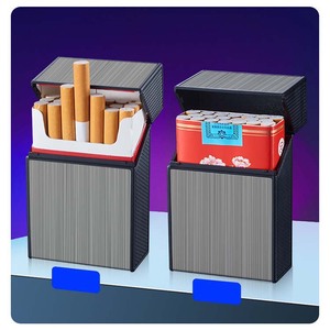 Livraison rapide USB charge briquet étui à cigarettes, personnalisation Logo créatif Portable Durable 20-pack étui à cigarettes - Product Image 3