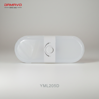 DAMAVO Plafonnier RV 12-24V à température de couleur réglable, 180 LED, 10W, 50000H, montage facile, éclairage intérieur pour camping-car