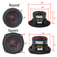 Haut-parleur de graves de 3 pouces 30W 4/8 Ohm avec amplificateur et boîtier métallique pour home cinéma