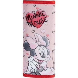 Cuscinetto per cintura di sicurezza auto Disney Minnie Mouse, rosa, chiusura con strappo - Product Image 1