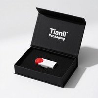 Boîte en papier avec logo personnalisé pour câble USB avec insert en EVA Boîte d'emballage pour stockage USB Boîte pour électronique grand public