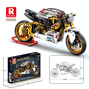 Motocicleta Juhang Zhenzuan M1000 Transfronteriza, Modelo de Ensamblaje de Motocicleta 99041, Bloques de Construcción, Adorno - Product Image 1