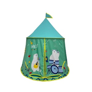 Carpa de juegos infantil para interiores, amarilla, de poliéster, fácil de montar, casa de juegos para niños y niñas - Product Image 4