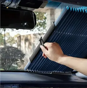 Universal Car Sunshade Acessórios Front Window Sun Shade Cover Portátil Retrátil Interior Windshield Protective Sunshades