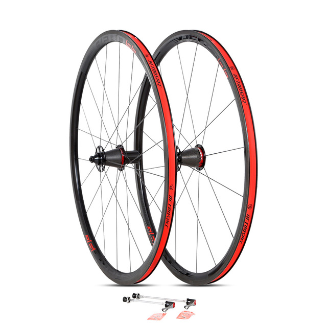 Wholesale High Quality Bicycle Parts Rim Brake 700C Road Bike Wheels Carbon Rim 30mm Carbon Bicycle Wheels for Sale