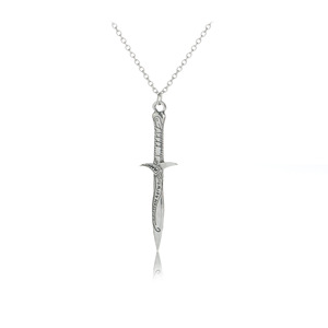Criativo Prata Banhado Espada Moda Jóias Pingente Colares o Senhor dos Anéis Hobbit Espada Pingente Colar para Homens - Product Image 6
